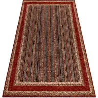 Rugsx Alfombra de lana KASHQAI 4357 300 marco, oriental verde / burdeos 135x200 cm