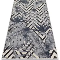 Rugsx Alfombra HEOS 78540 Hojas Selva crema/azul 160x220 cm