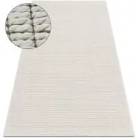 Rugsx Alfombra ORIGI 3727 crema - Marco hilo de SISAL tejido plano 116x170 cm