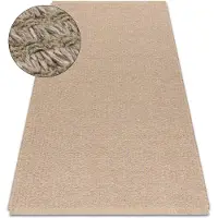 Rugsx Alfombra JUTE 3650 beige líneas - yute, tejido plano, flecos 160x220 cm