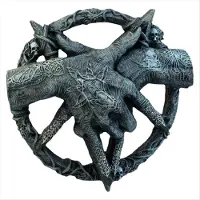 Typecat Baphomet Pentagram -kynsipatsas, koriste, kädessä pidettävä, vapaasti seisova laatta, Devi