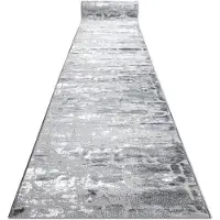 Rugsx Alfombra de pasillo Structural MEFE 6184 dos niveles de vellón gris oscuro 120 cm 120x890 cm