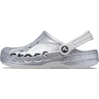 Crocs Unisex-Adult Baya -puukeng t, hopeanhohtoinen glitteri, 7 naiselle/5 miehelle