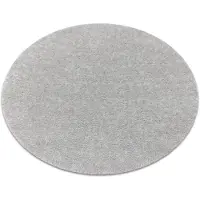 Rugsx Alfombra BUENOS circulo 7005 shaggy liso, de un solo color plata circulo 100 cm