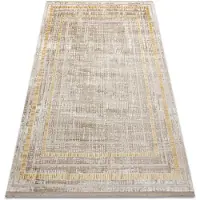 Rugsx Alfombra moderna DUKE 51523 beige / dorado - Estructura, estructurada, muy suave, flecos 280x370 cm