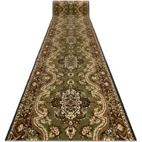 Rugsx Alfombra de pasillo BCF WIOSNA verde 80 cm 80x700 cm