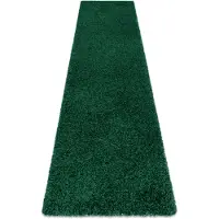 Rugsx Alfombra, alfombra de pasillo SOFFI shaggy 5cm botella verde - para la cocina, entrada, pasillo 70x200 cm