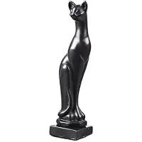 Danila-Souvenirs Koristeellinen kivi patsas veistos figuuri Seisova Kissa musta 13 cm