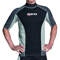 Mares Miesten Trilastic lyhythihainen ihottuma suoja | UPF 50 Sun Protection Kevyt nopeasti kuivuva uimapaita littell saumalla | Ihanteellinen vesi