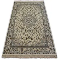 Rugsx Alfombra de jacquard WINDSOR 22915 Rosetón marfil/azul 60x100 cm
