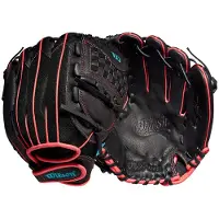 Wilson 2022 A440 Flash 11.5" Fastpitch sis kentt k sine - vasenk tinen musta/pinkki/trooppinen sininen