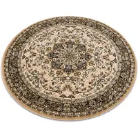 Rugsx Alfombra de lana POLONIA circulo KORDOBA color sepia 2 circulo 135 cm