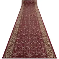 Rugsx Alfombra de pasillo con refuerzo de goma BIDJAR burdeos 67cm 67x440 cm