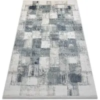 Rugsx DISTIN 0143A azul marino / azul / blanca alfombra moderna - Geométrico, vintage, flecos 200x290 cm