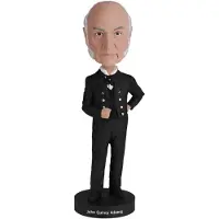 Royal Bobbles John Quincy Adams Bobbblehead Premium Polyresin -hahmo, aidontuntuinen, ainutlaatuinen sarjanumero ja hienot yksityiskohdat