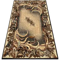 Rugsx Alfombra BCF Morad LIŚĆ Hojas Agawa clásico - beige 200x300 cm