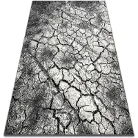 Rugsx Alfombra SILVER Terra suelo agrietado gris 160x220 cm