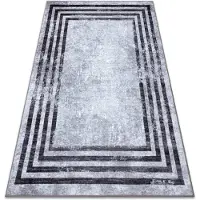 Rugsx Alfombra lavable MIRO 51325.805 Geométrico, líneas antideslizante - gris 200x290 cm