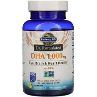 Garden of life , Dr. Formuloidut DHA plus DPA, Sitruuna, 1,000 mg, 30 Pehmeää Gelipulloja
