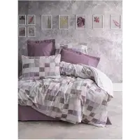 L'essentiel Maison Vuodevaatetus - 1 peitto päällinen 220 x 240 cm + 2 tyynynpäällistä 60 x 60 cm - 100% vahvistettua puuvillaa - Vaaleanpunainen