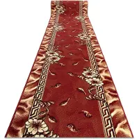 Rugsx Alfombra de pasillo BCF TRIO burdeos 80 cm 80x360 cm