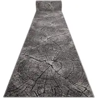 Rugsx Alfombra de pasillo SILVER Tronko Árbol Madera - gris 80cm 80x250 cm