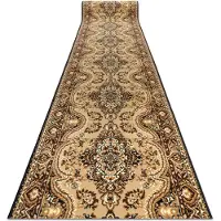 Rugsx Alfombra de pasillo BCF WIOSNA beige 120 cm 120x270 cm