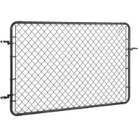 DUOKU Puutarhaovi - - HXGATE-002 - Galvanoitu Teräs - 183x122 cm - Säädettävä ja Turvallinen