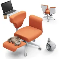 NEWTRAL Monipositio-tuoli - - Freedom-X-PRO - Käsinojat - Oranssi - Leveys 46 cm