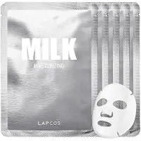 Lapcos Milk Sheet Mask kosteuttava p ivitt inen kasvonaamio kuivan ihon t ydent miseen ja palauttamiseen Korean kauneuden suosikki 5-pakkaus