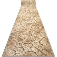 Rugsx Alfombra de pasillo KARMEL Terra suelo agrietado - caramelo gris 70 cm 70x100 cm
