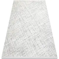 Rugsx Alfombra moderna DUKE 51550 crema / gris - Conducción, estructurada, muy suave, flecos 160x220 cm