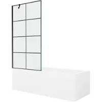 Mexen Cubik kylpyamme viimeistelyllä ja lasiseinällä, 170x70 cm + 90 cm