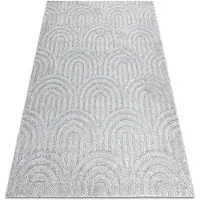Rugsx Moderni harmaa 160x220 cm sisal-olkimatto geometrisella kuviolla