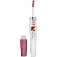 Maybelline Super Stay 24 2-Step Liquid Lipstick -huulipuna, pitk kestoinen, eritt in pigmenttinen ja kosteuttava balsami, Perpetual Plum Purple,