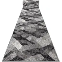 Rugsx Alfombra de pasillo SILVER Palanga gris 80 cm 80x740 cm