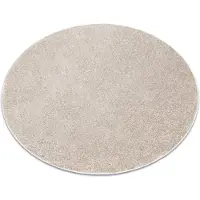 Rugsx Matto - pyöreä SANTA FE beige 33 sileä, yhtenäinen, yksivärinen