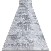 Rugsx Alfombra de pasillo Structural MEFE 2783 Mármol dos niveles de vellón gris 70cm 70x170 cm