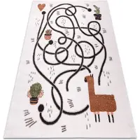 Rugsx Alfombra FUN Game para niños, juego, de llama crema 180x270 cm