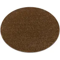 Rugsx Alfombra BUENOS circulo 6650 shaggy liso, de un solo color beige circulo 150 cm
