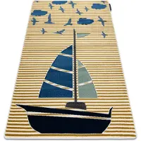Rugsx Alfombra PETIT SAIL bote, velero oro 180x270 cm