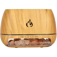 Jojomino Salt Stone Aroma Ilmankostutin Liekki Värillinen Light NightLight Aromaterapia eteeristen öljyjen diffuusori Aromaterapiasuihke A