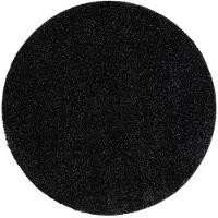 Rugsx Alfombra de baño SYNERGY círculo, glamour, antideslizante, suave - lurex negro circulo 50 cm