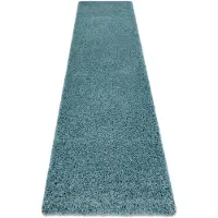 Rugsx Alfombra, alfombra de pasillo SOFFI shaggy 5cm azul - para la cocina, entrada, pasillo 80x250 cm