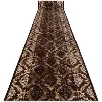 Rugsx Alfombra de pasillo con refuerzo de goma 100 cm ROMANCE marrón 100x280 cm