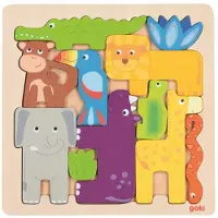 Goki Wooden Puzzle Safari 11pcs. Puu
