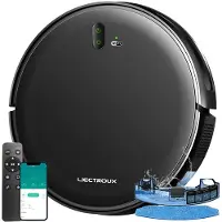 Liectroux L200 robotti-imuri ja moppi, älykäs kartoitus, Wi-Fi-sovellus ja ääniohjaus, 4000 Pa:n imuteho, harjaton moottori