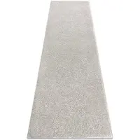 Rugsx Alfombra de pasillo SANTA FE crema 031 llanura color sólido 50x450 cm