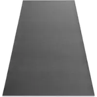 Rugsx Alfombra con refuerzo de goma RUMBA 1897 un solo color gris oscuro 130x200 cm