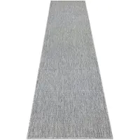 Rugsx Alfombra, Alfombra de pasillo sisal SION A5165A Mezcla Tejido plano gris 70x300 cm